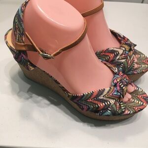 Nine West Wedge Shoes Size 8.5 SB-BE